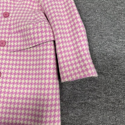 Balenciaga Houndstooth Long Blazer Coat