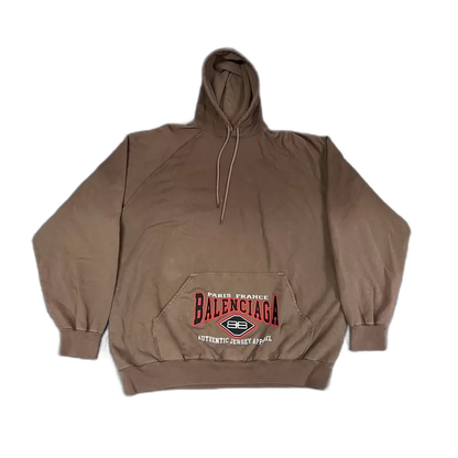 Balenciaga Brown Batwing Hoodie with Logo