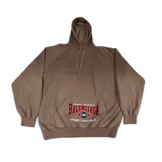 Balenciaga Brown Batwing Hoodie with Logo