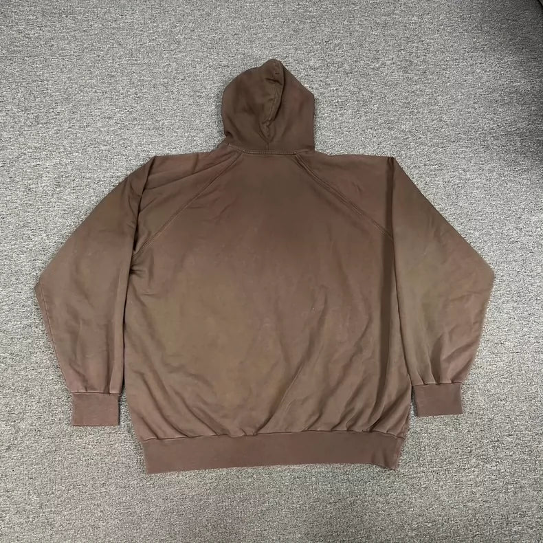 Balenciaga Brown Batwing Hoodie with Logo