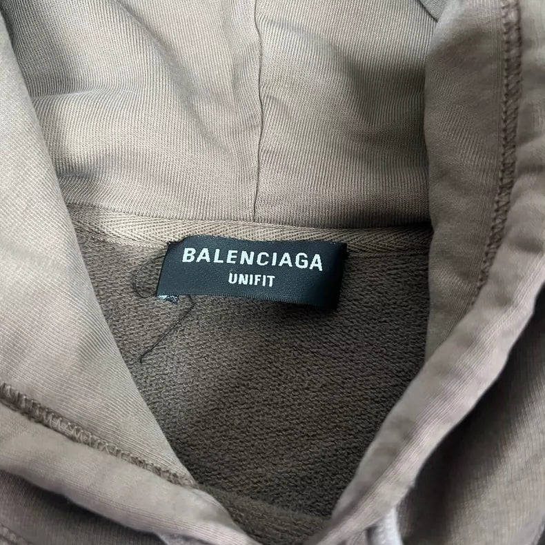 Balenciaga Brown Batwing Hoodie with Logo