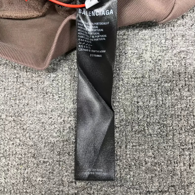 Balenciaga Brown Batwing Hoodie with Logo
