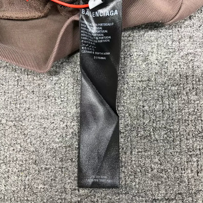 Balenciaga Brown Batwing Hoodie with Logo