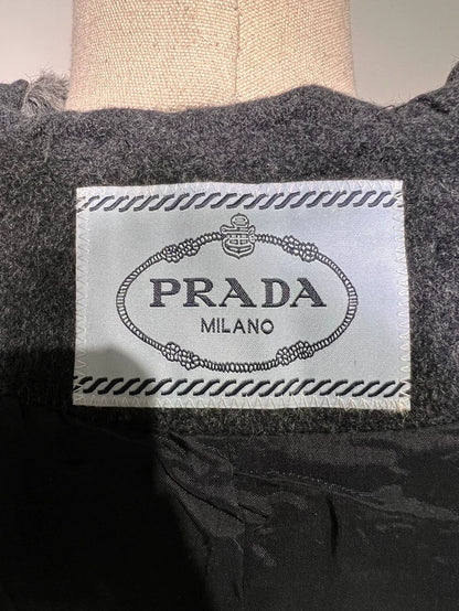 Vintage Prada Hooded Wool Coat