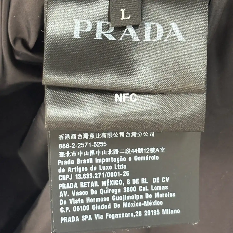 Prada Men's L Size Navy Blue Outerwear Jacket