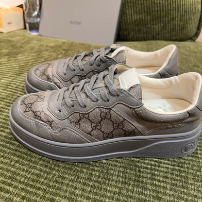 Gucci Gray Black Low-Top Fashion Sneakers for Men 0079