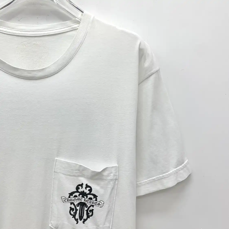 Chrome Hearts White Cotton T-Shirt for Men 0089