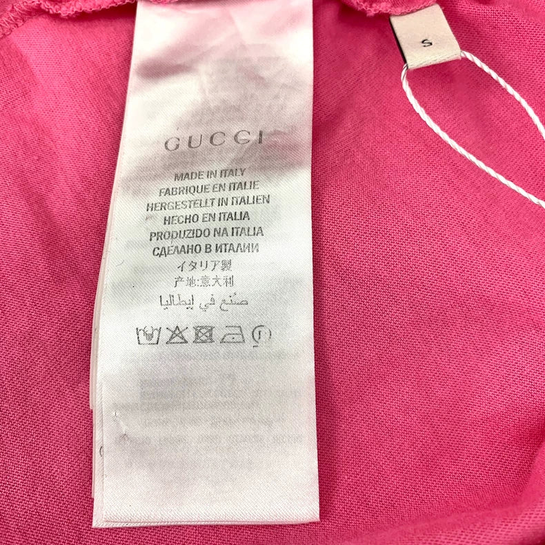 Pink Sequin Design Short Sleeve T-Shirt