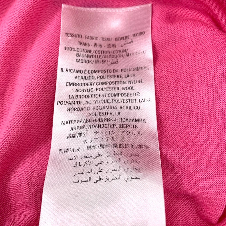 Pink Sequin Design Short Sleeve T-Shirt