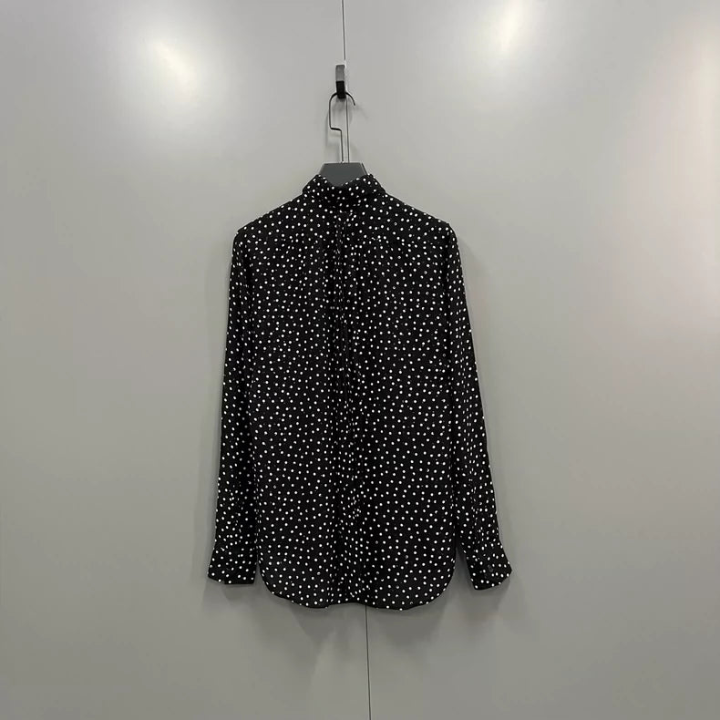 Saint Laurent Polka Dot Embroidered Shirt