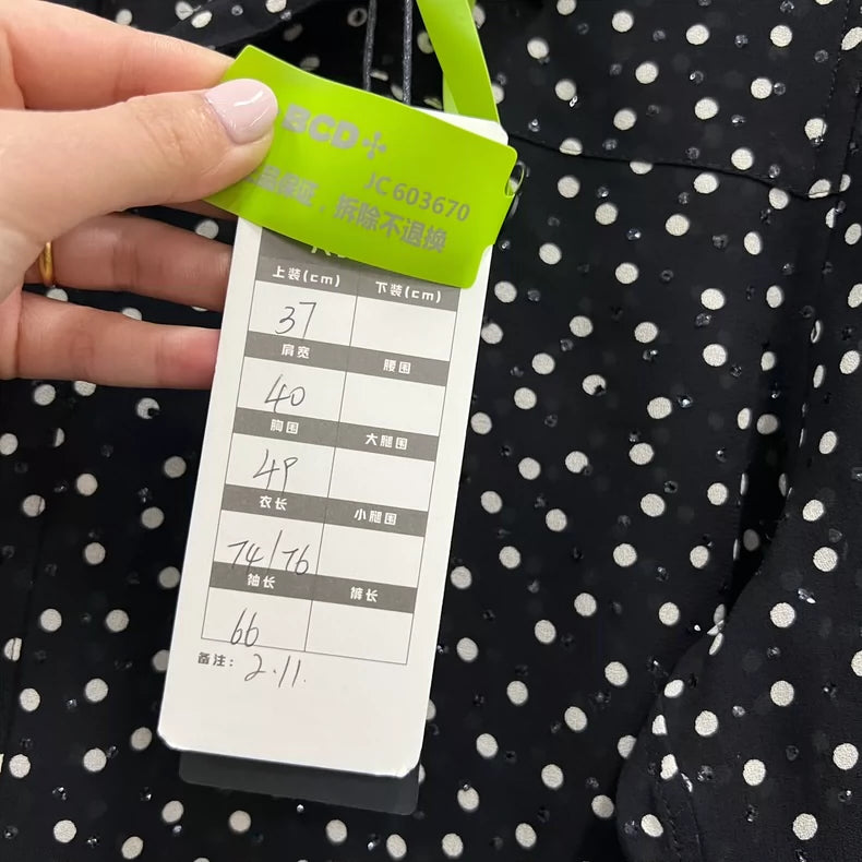 Saint Laurent Polka Dot Embroidered Shirt