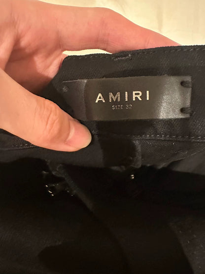 Amiri Ripped Black Denim Pants Size 32