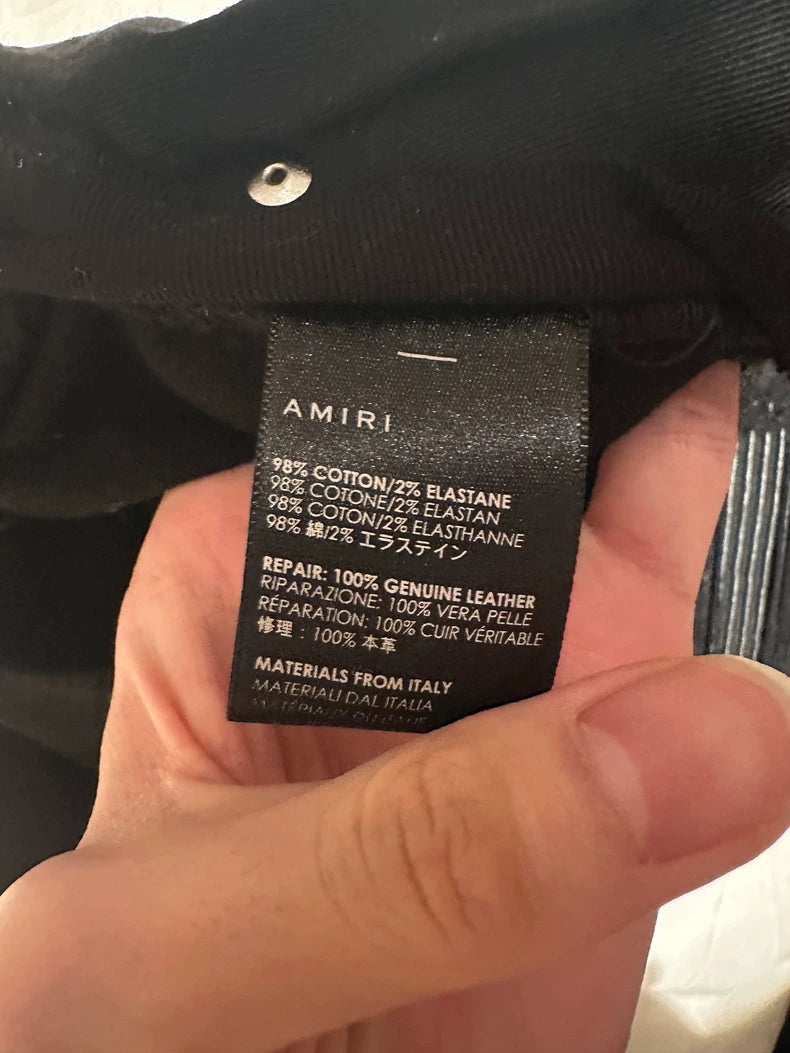 Amiri Ripped Black Denim Pants Size 32