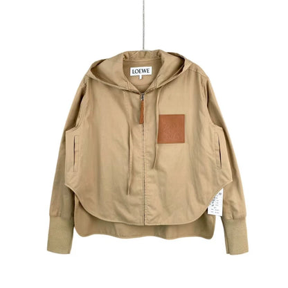 Loewe Cotton Hooded Short Trench Coat