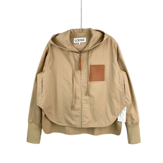 Loewe Cotton Hooded Short Trench Coat