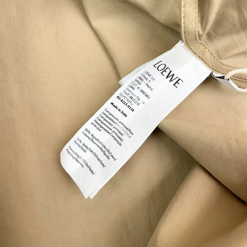 Loewe Cotton Hooded Short Trench Coat