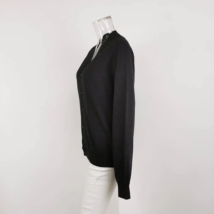 Prada Grey Wool Long Sleeve Cardigan for Men