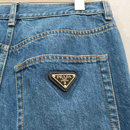 Prada Casual Blue Cotton Trousers for Men