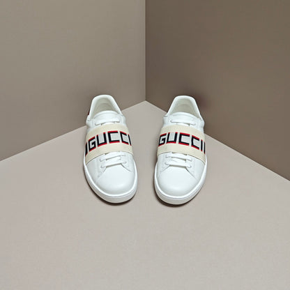 Gucci ACE Patent Leather Striped Low-Top Sneakers 0079