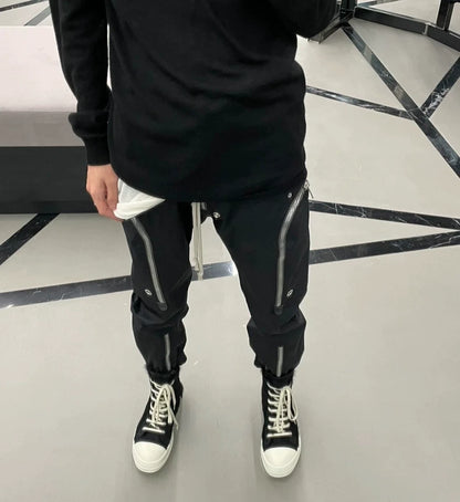 Rickowens Five-Zip Casual Pants