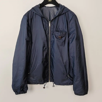 Prada Navy Blue Shell Men's Jacket