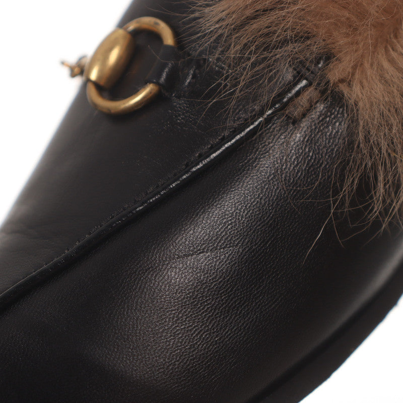 Gucci Black Fur-Lined Loafers 0079