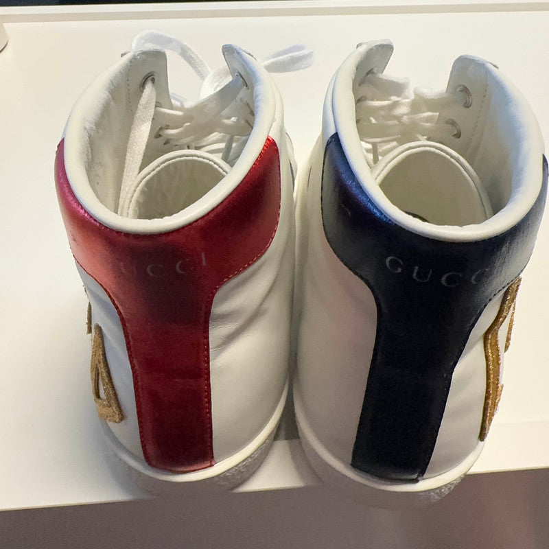 Gucci Ace Series High-Top Sneakers in White 0079