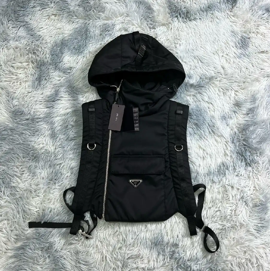 Prada Black Men's Outerwear with Hood