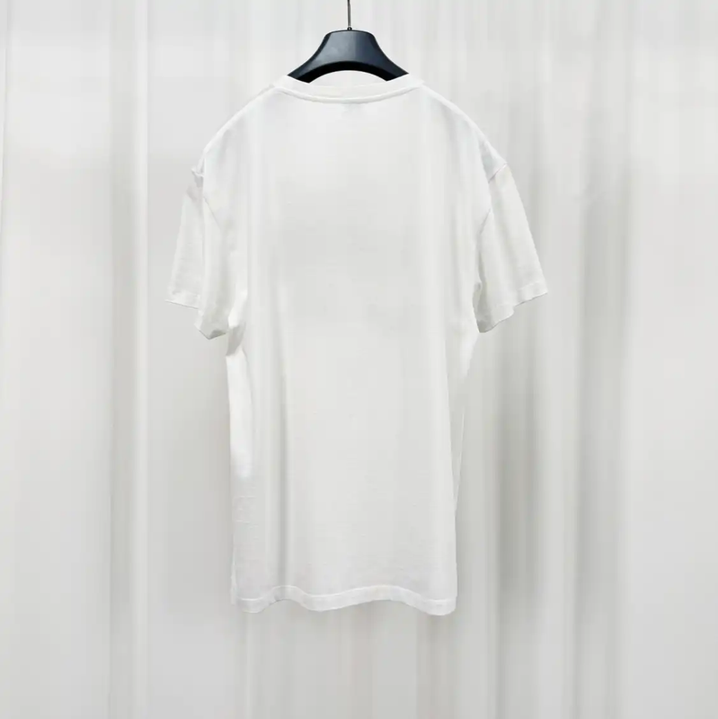 Loewe Embroidered Logo White T-Shirt for Men 0089