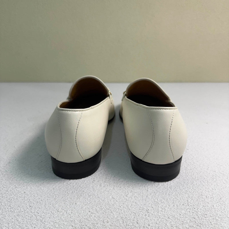 Gucci Stylish White Leather Loafers for Men 0079
