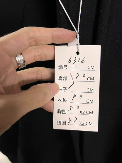 Prada Black Alpaca Wool Coat