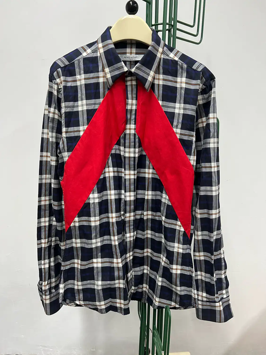 Givenchy Men's Long Sleeve Plaid Shirt 0089