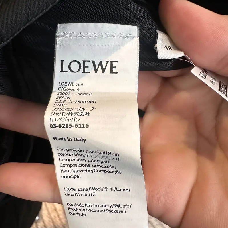 Loewe Black Long Sleeve Cotton Jacket 0089