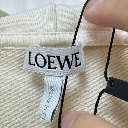 Loewe Cotton Logo Long Sleeve Hoodie for Men 0089
