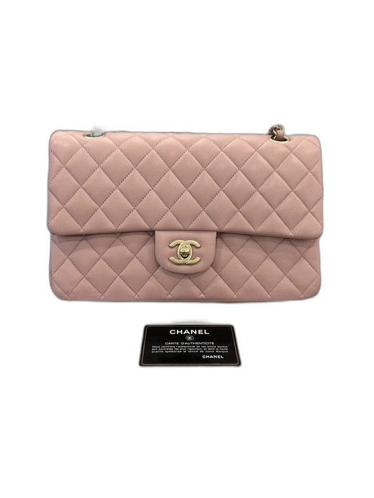 Chanel Pink Leather Shoulder Bag 25cm