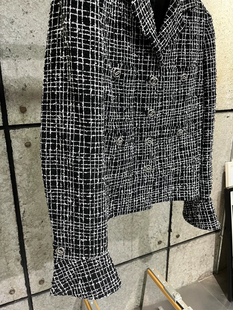 Chanel Woven Blazer Jacket Size 36