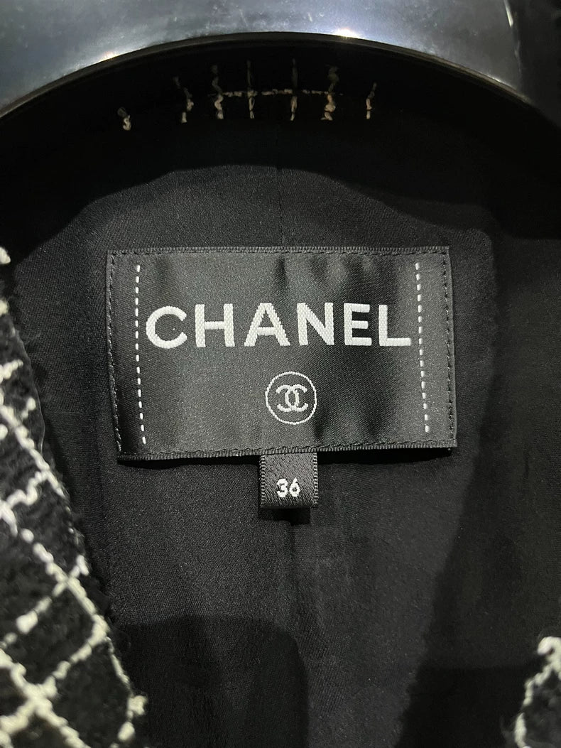 Chanel Woven Blazer Jacket Size 36