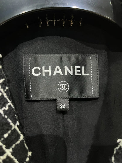 Chanel Woven Blazer Jacket Size 36