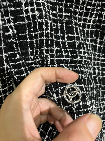 Chanel Woven Blazer Jacket Size 36