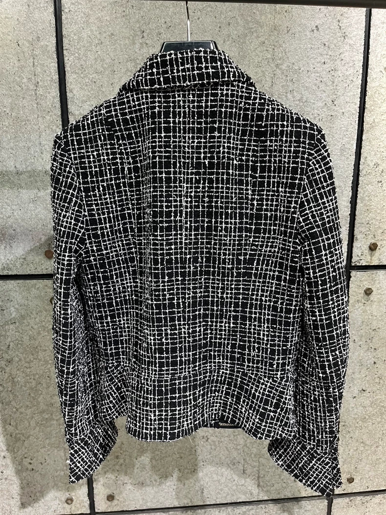 Chanel Woven Blazer Jacket Size 36