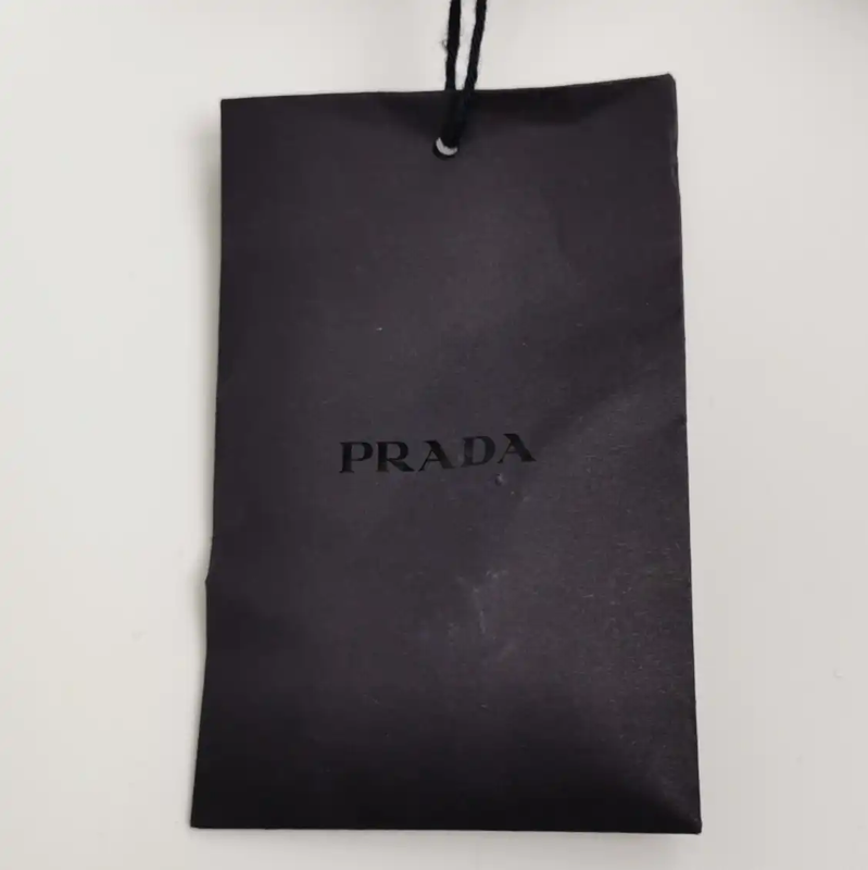 Prada Black Embroidered Logo Men's Casual Pants