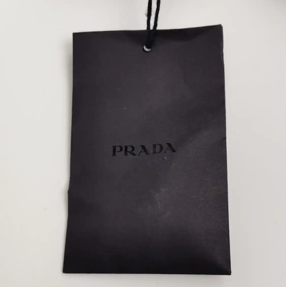 Prada Black Embroidered Logo Men's Casual Pants