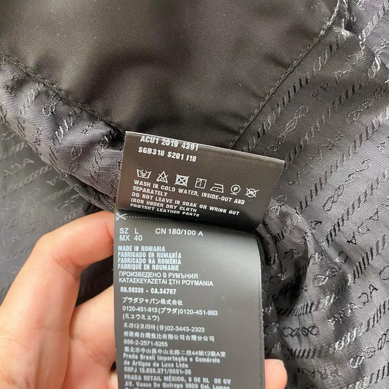 Prada Men's Navy Polyester Jacket Size L