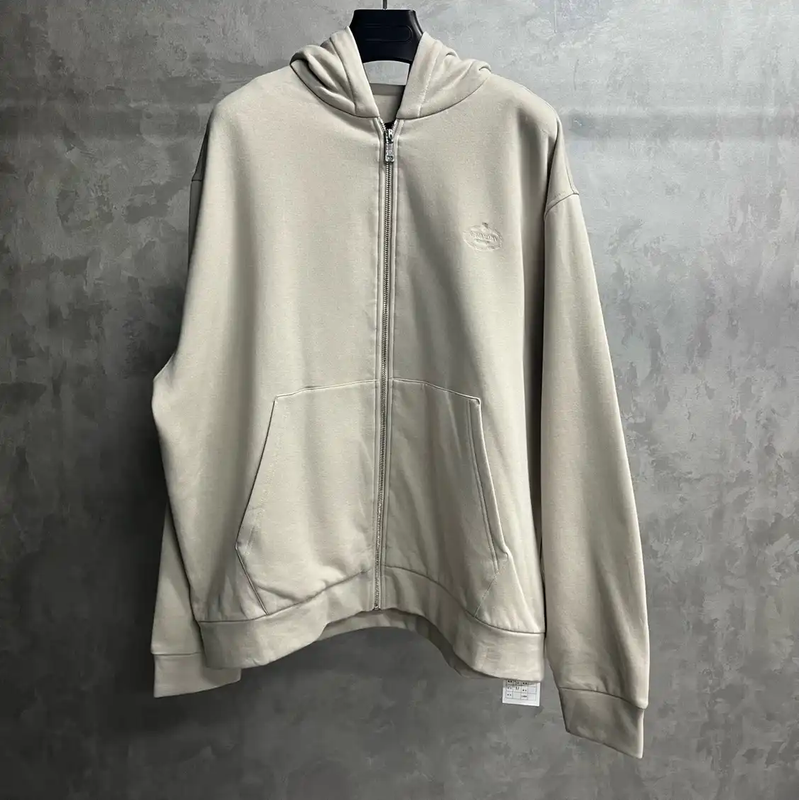 Prada Men's Gray Zip-Up Hoodie