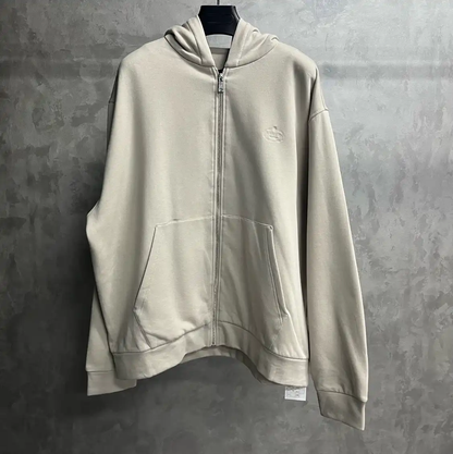 Prada Men's Gray Zip-Up Hoodie