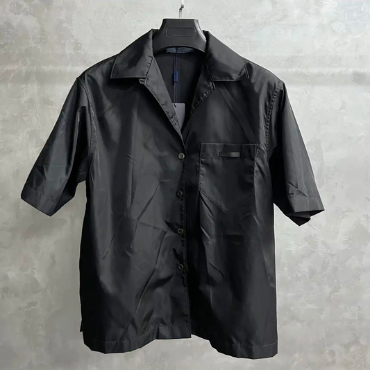 Prada Black Nylon Short Sleeve Shirt