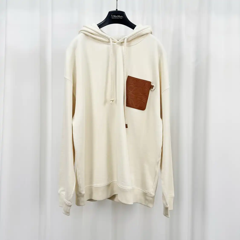 Loewe Cotton Logo Long Sleeve Hoodie for Men 0089