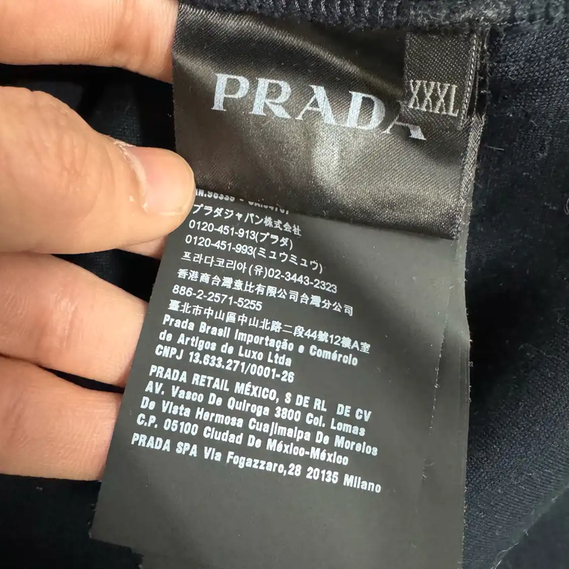 Prada Cotton Sweatshirt in Navy Blue for Men