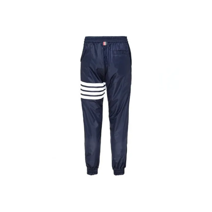 Thom Browne Navy Striped Sports Pants for Men