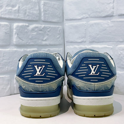 Louis Vuitton Blue Denim Low-Top Fashion Sneakers 0079